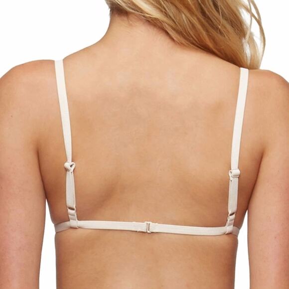 New Tavik Jett Colorblock Triangle Bikini Top Black and Cream Women's Size L - Picture 3 of 11